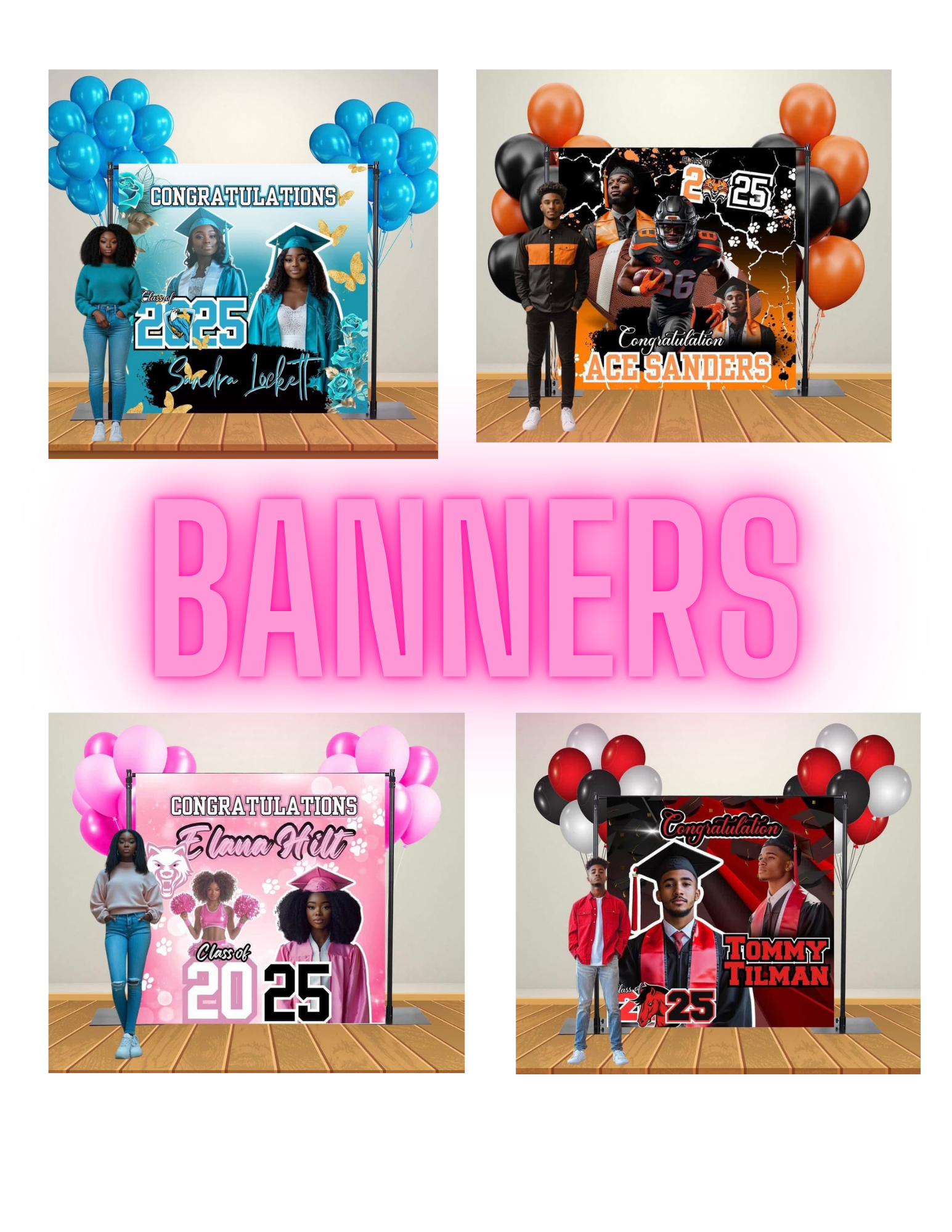 Grad banner templates